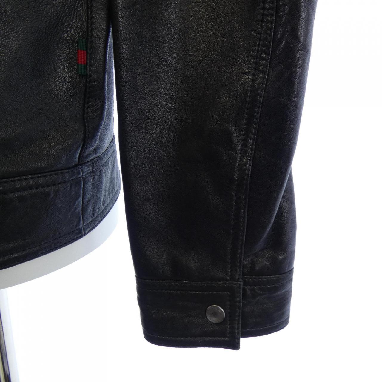 グッチ GUCCI 264857-XN571 レザーライダースジャケット