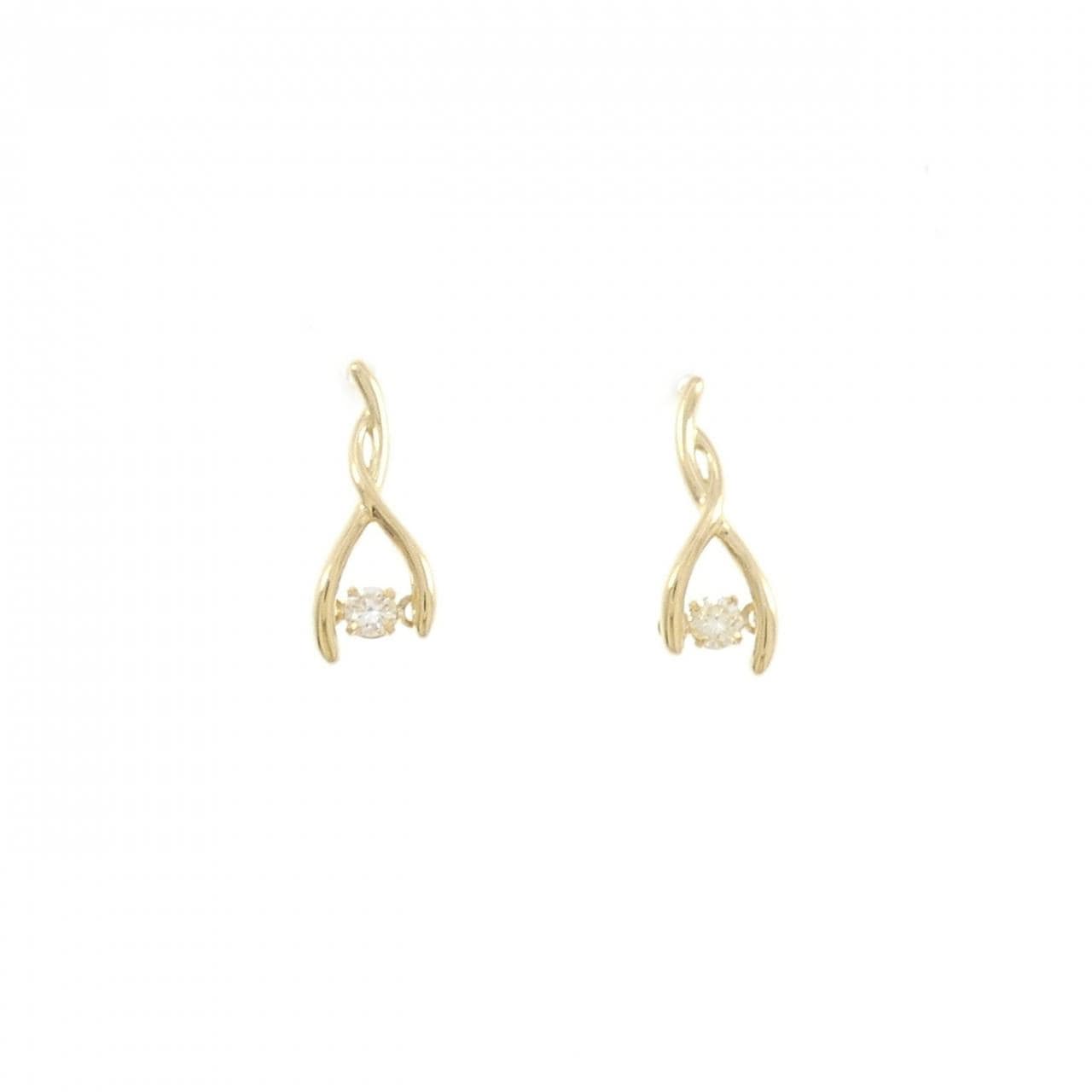 K18YG ダイヤモンド ピアス 0.10CT