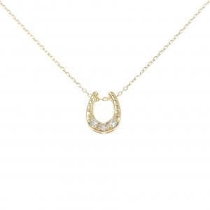 K18YG ホースシュー ダイヤモンド ネックレス 0.07CT