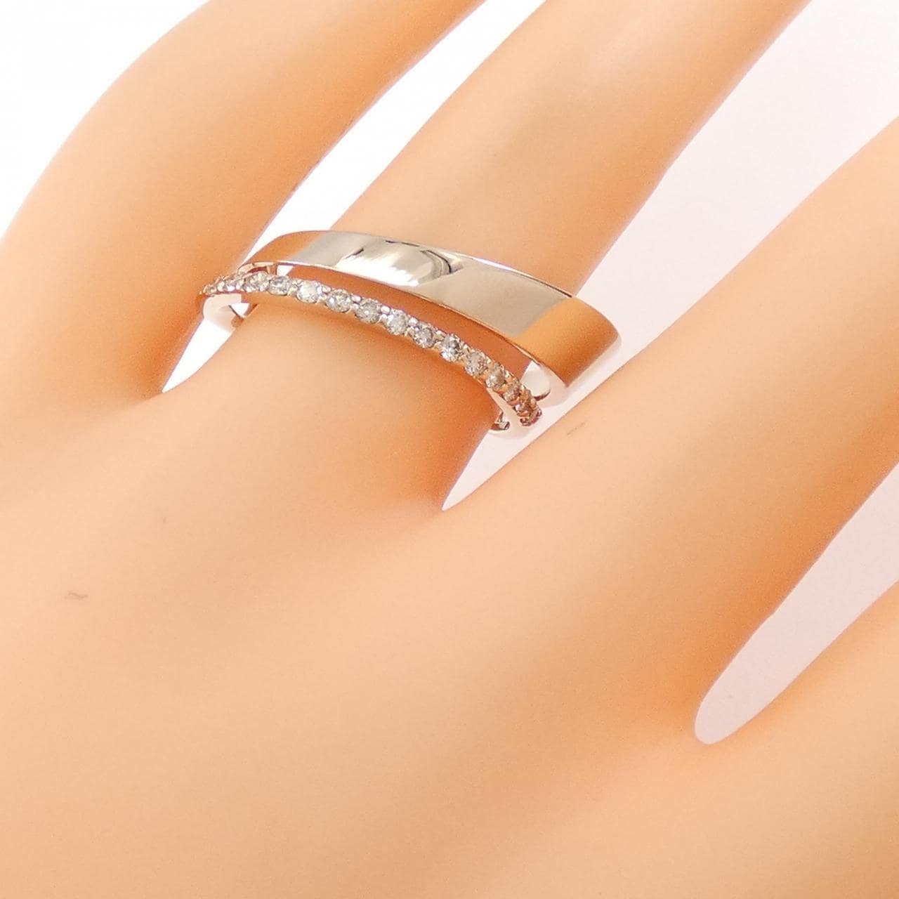 K18PG ダイヤモンド リング 0.22CT