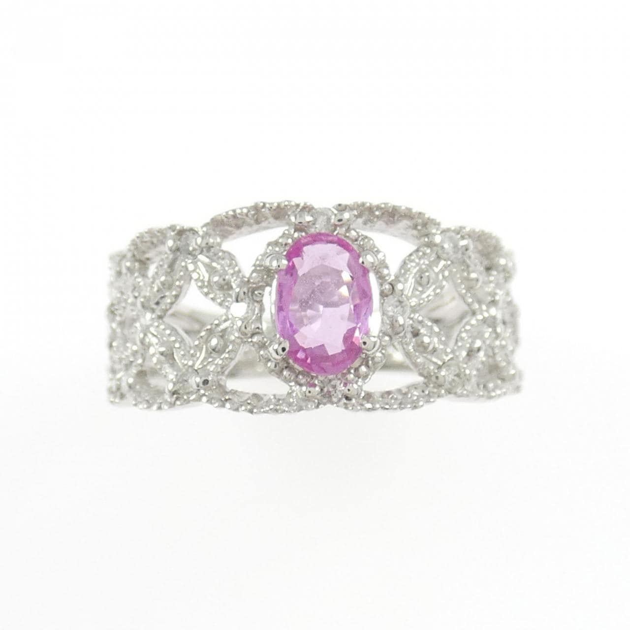 K18WG サファイヤ リング 0.52CT