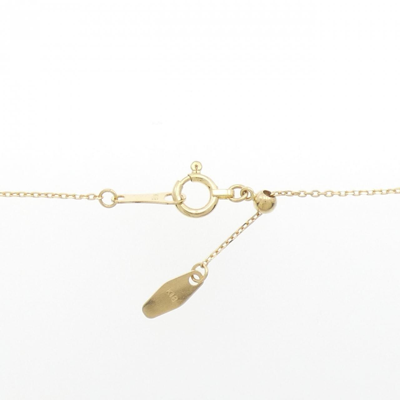 【新品】K18YG ホースシュー×クロス ダイヤモンド ネックレス 0.10CT