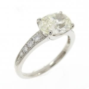 【リメイク】PT900 ダイヤモンド リング 2.014CT M SI2 オーバルカット