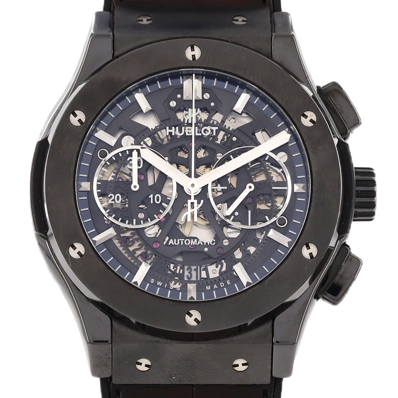 ウブロ クラシックフュージョンアエロフュージョンクロノグラフブラックマジック 525.CM.0170.LR セラミック 自動巻