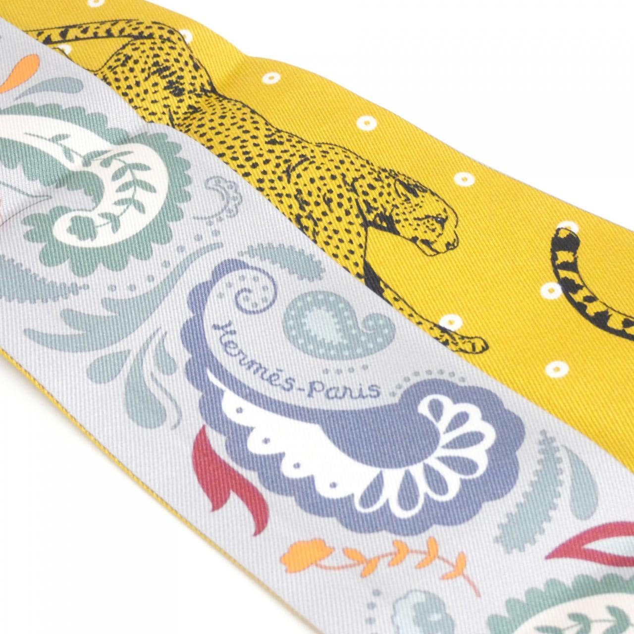 エルメス GUEPARDS BANDANA ツイリー 064179S スカーフ