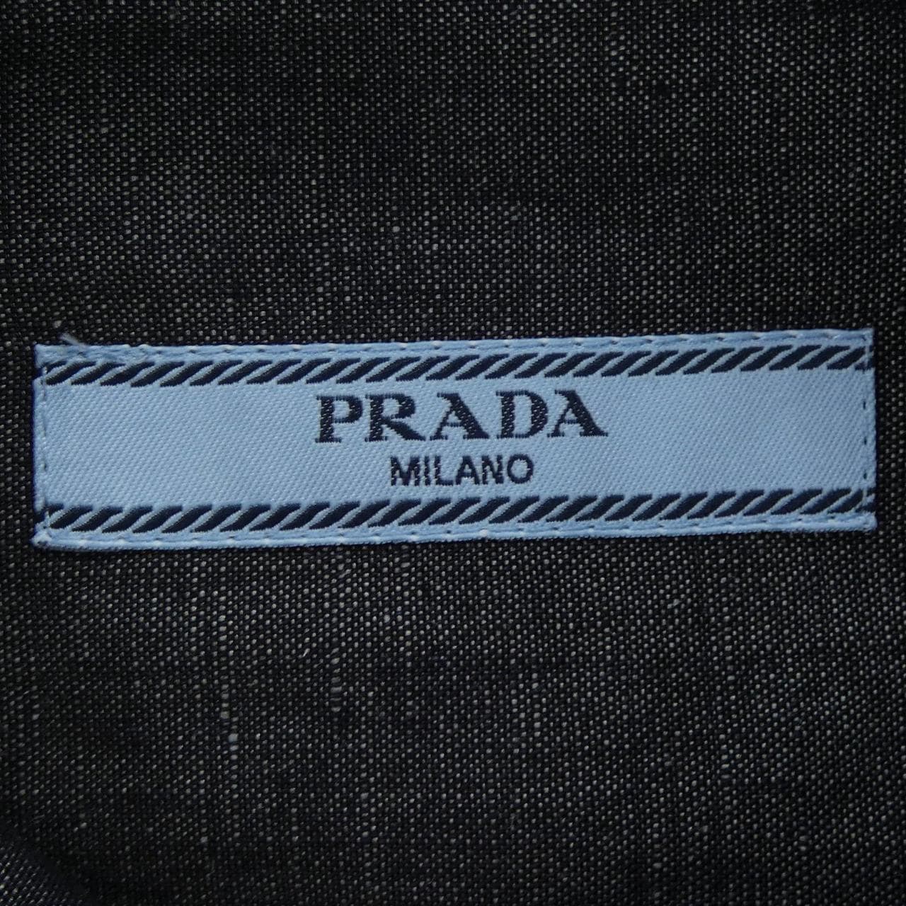 プラダ PRADA トライアングルロゴ 半袖 シャンブレー GFC062 SOOO 18KG S/Sシャツ