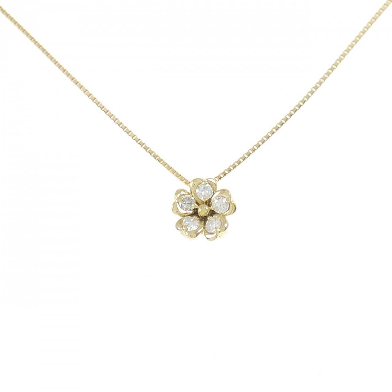 Ginza Tanaka Flower Diamond Necklace 0.25CT