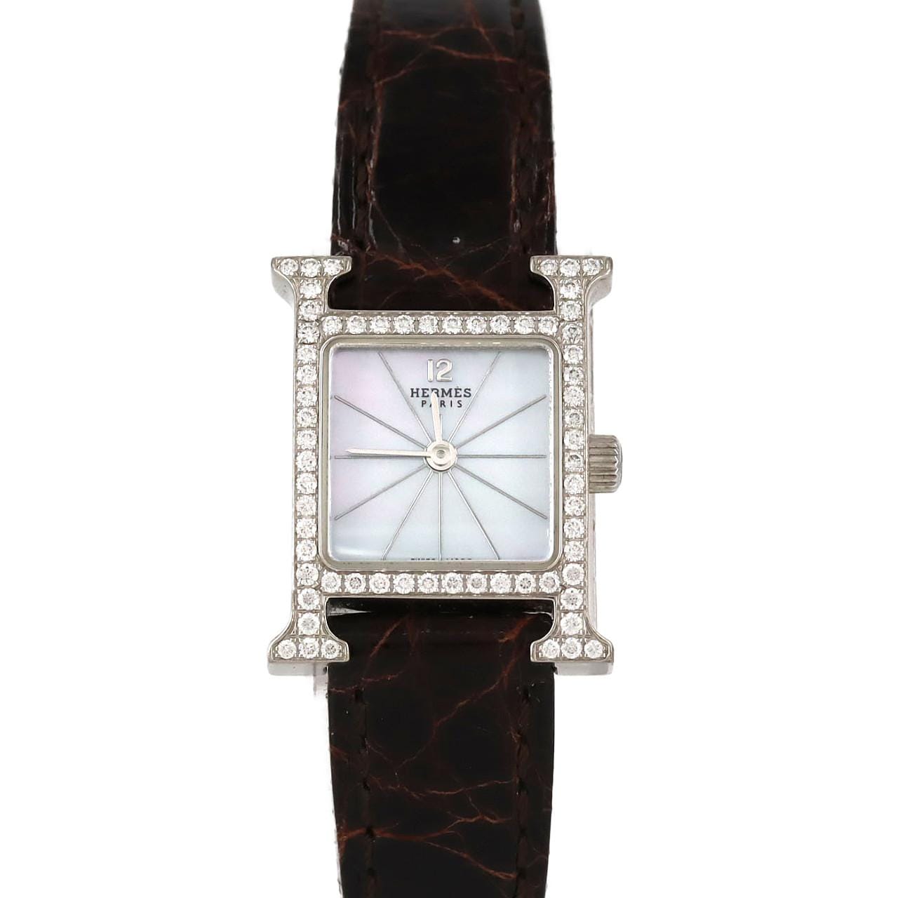 【ノーメンテナンス還元価格】エルメス Hウォッチ WG/D HH1.191 WG クォーツ