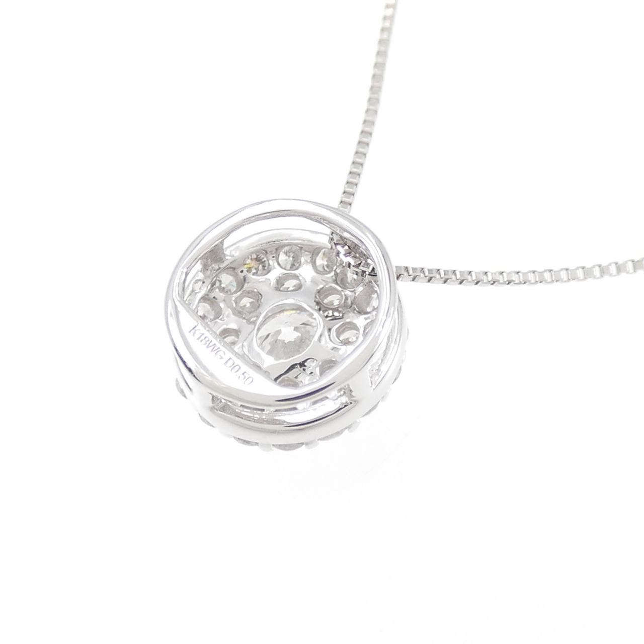 K18WG ダイヤモンド ネックレス 0.50CT