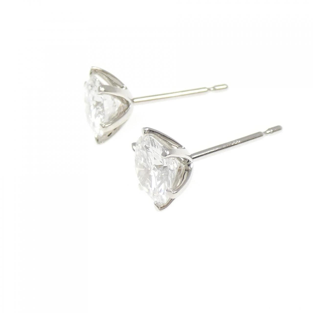 【リメイク】PT900/ST ダイヤモンド ピアス 0.724CT 0.748CT D-E VVS1-2 Good