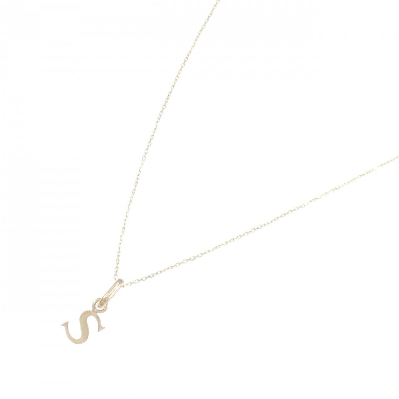 【新品】K10YG イニシャルS ネックレス