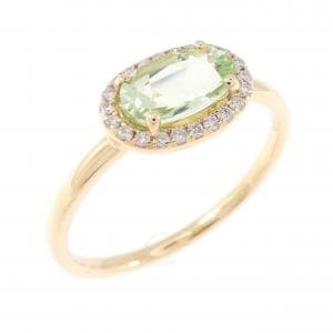【新品】K18YG トルマリン リング 0.75CT