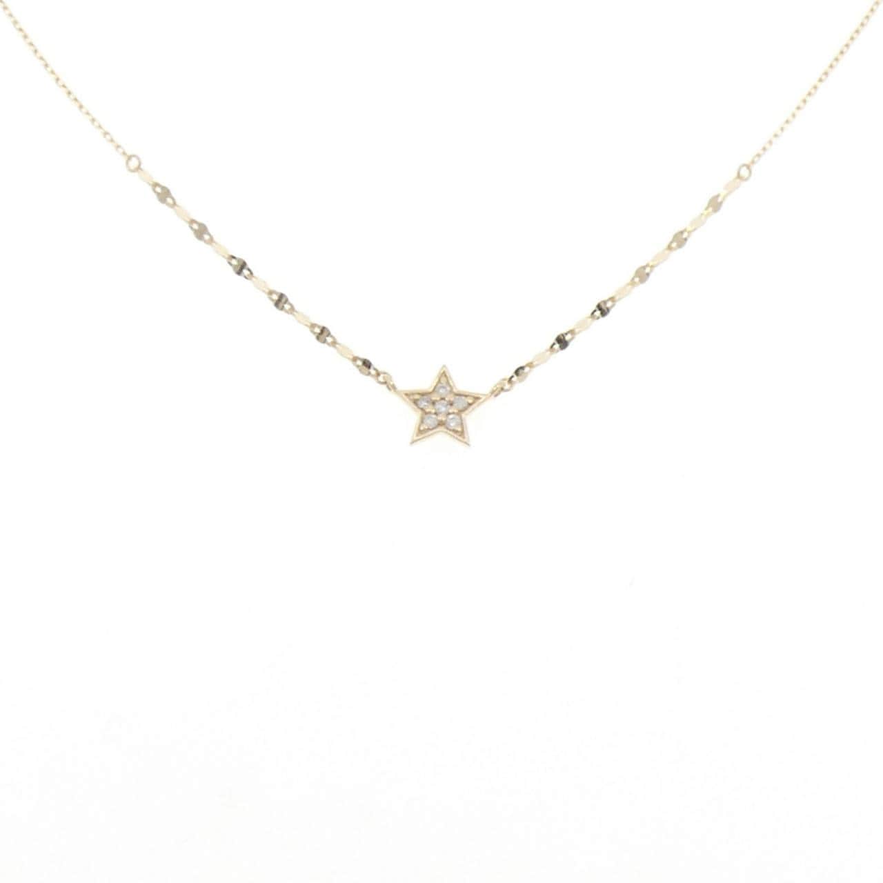 K10YG スター ダイヤモンド ネックレス 0.04CT