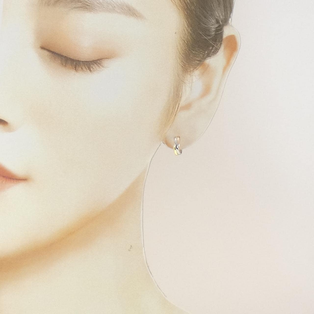 K18YG/PT900/K18PG ピアス 片耳