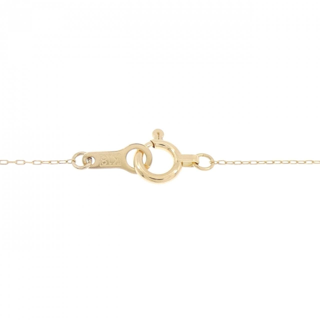 K18YG ホースシュー ダイヤモンド ネックレス 0.10CT