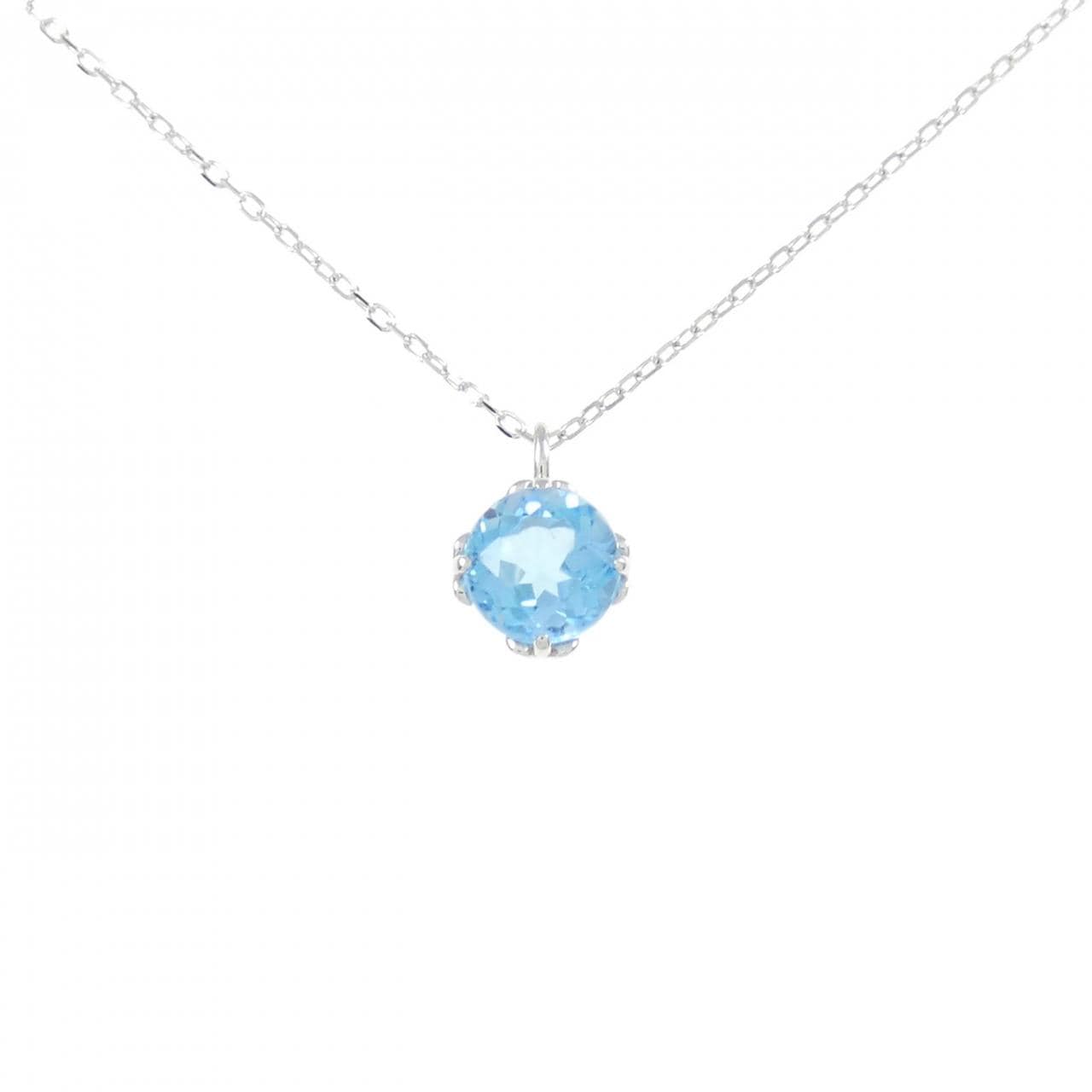 K10WG blue Topaz necklace