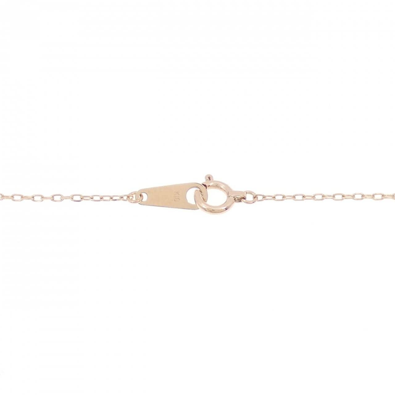 K10PG フラワー ムーンストーン ネックレス