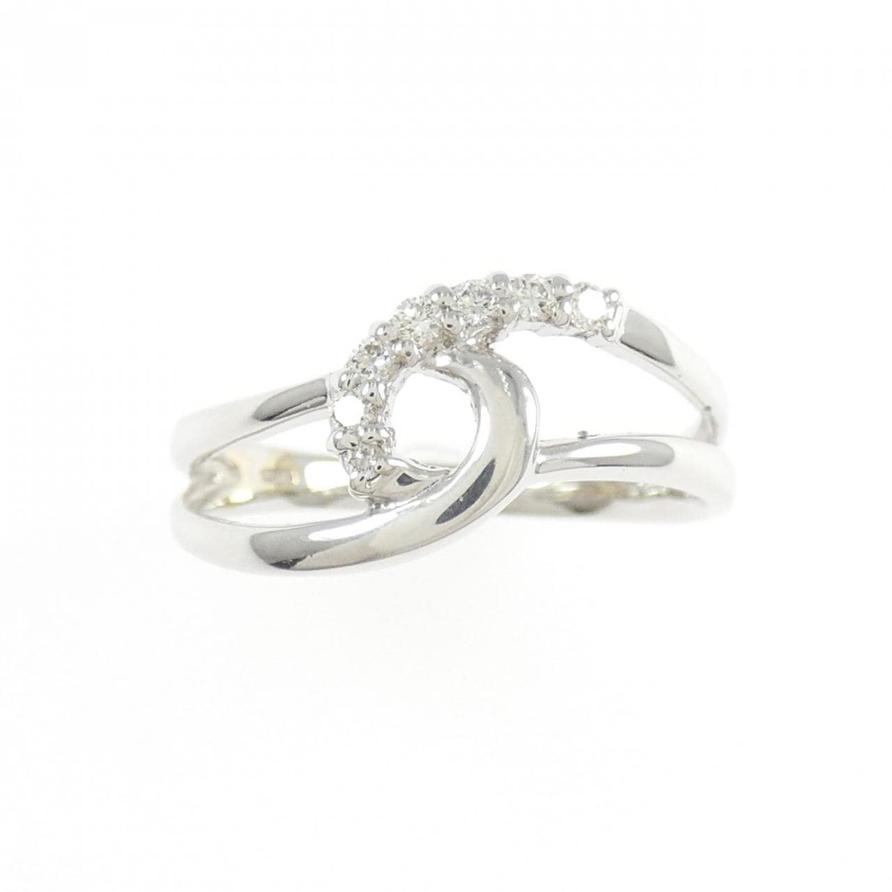 K18WG ダイヤモンド リング 0.08CT