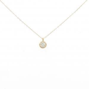 K18YG ソリティア ダイヤモンド ネックレス 0.18CT