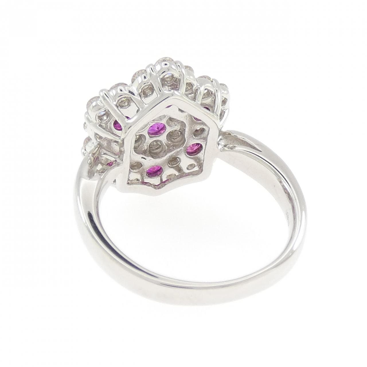 K18WG ルビー リング 0.93CT