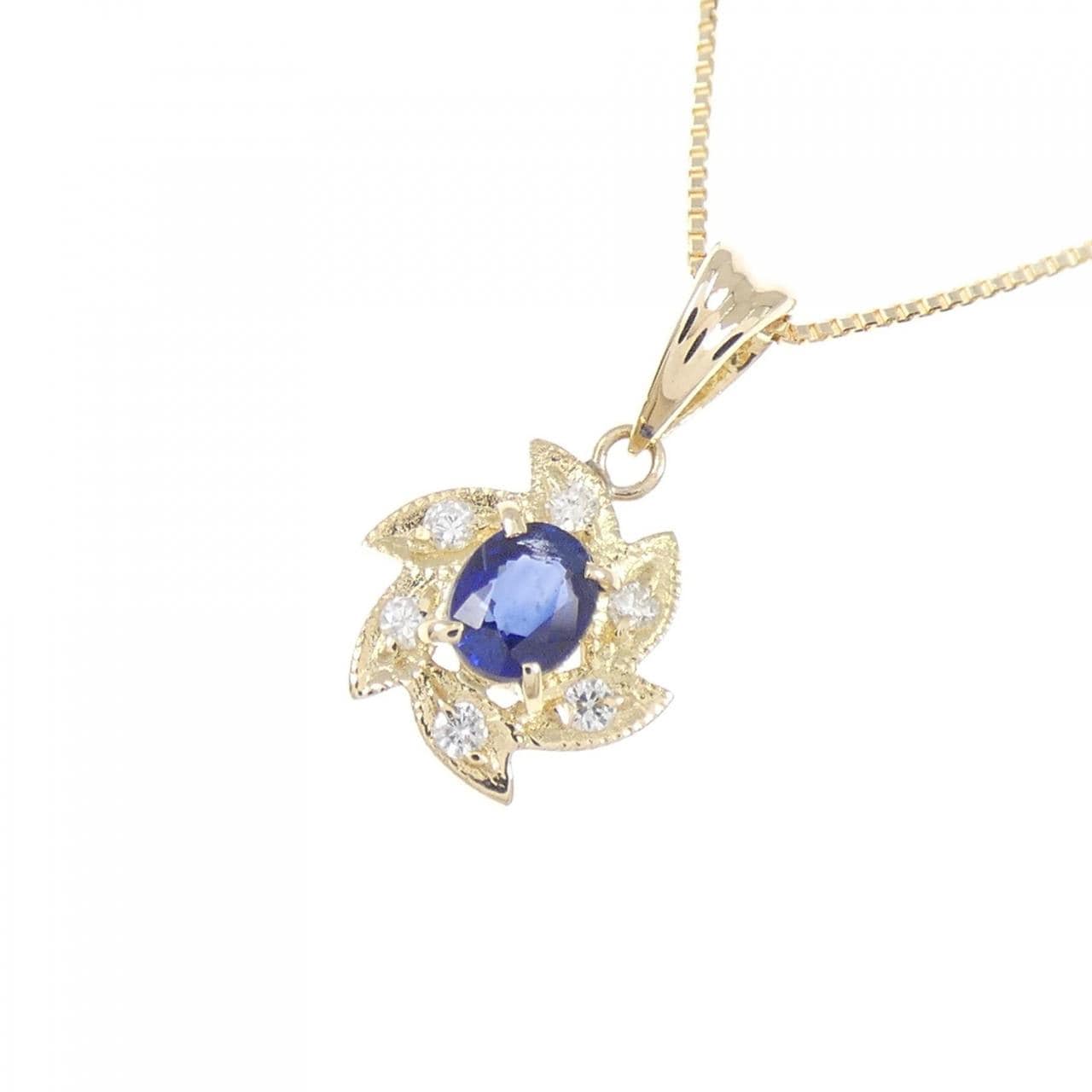 K18YG sapphire necklace 0.26CT