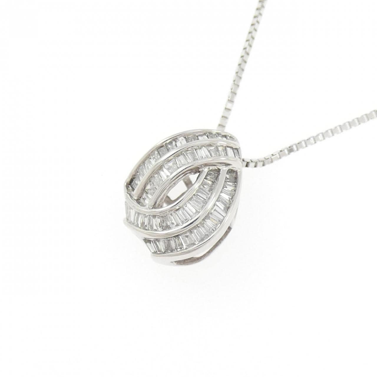 K18WG ダイヤモンド ネックレス 0.22CT