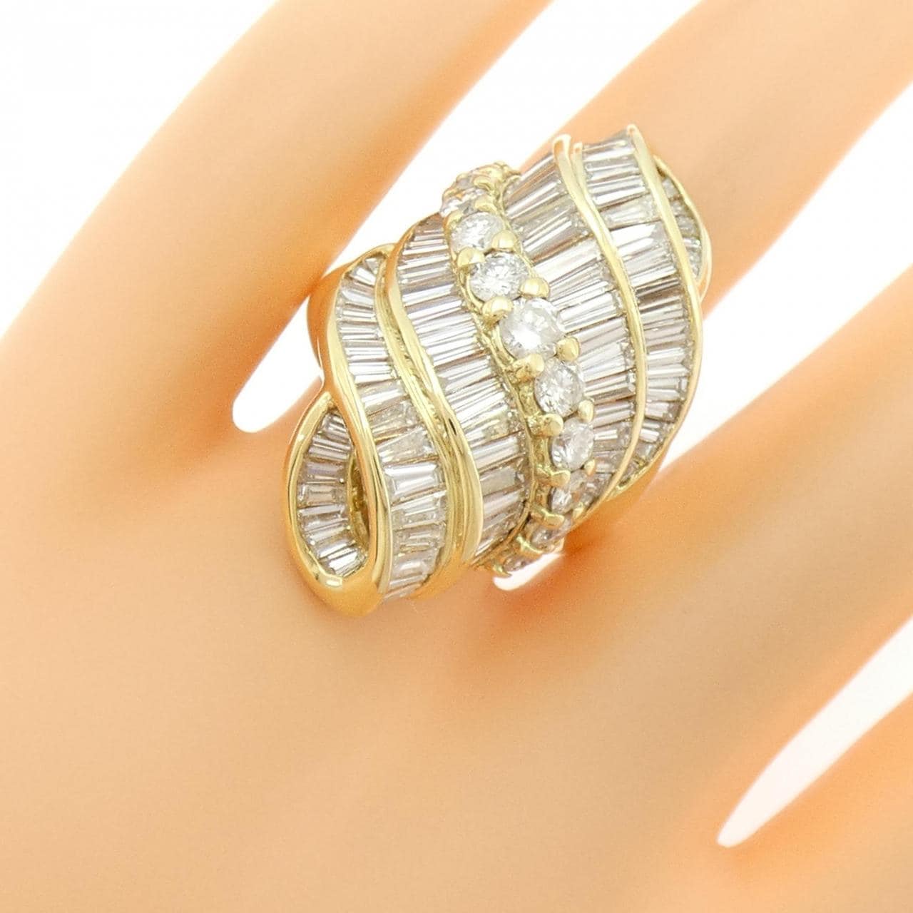 K18YG ダイヤモンド リング 5.05CT