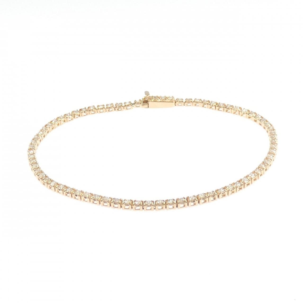 K18PG ダイヤモンド ブレスレット 1.00CT