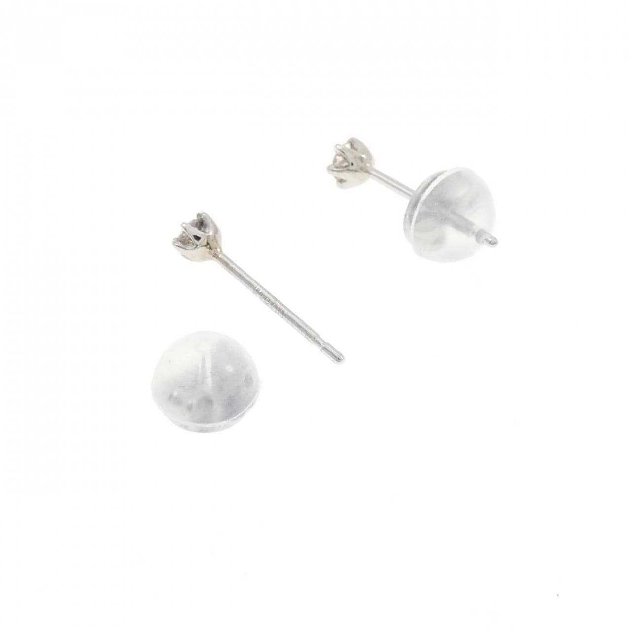 PT900 ソリティア ダイヤモンド ピアス 0.10CT