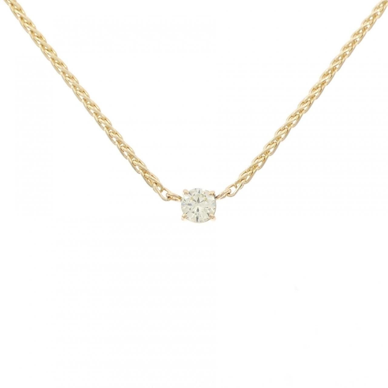K18YG ソリティア ダイヤモンド ネックレス 0.26CT