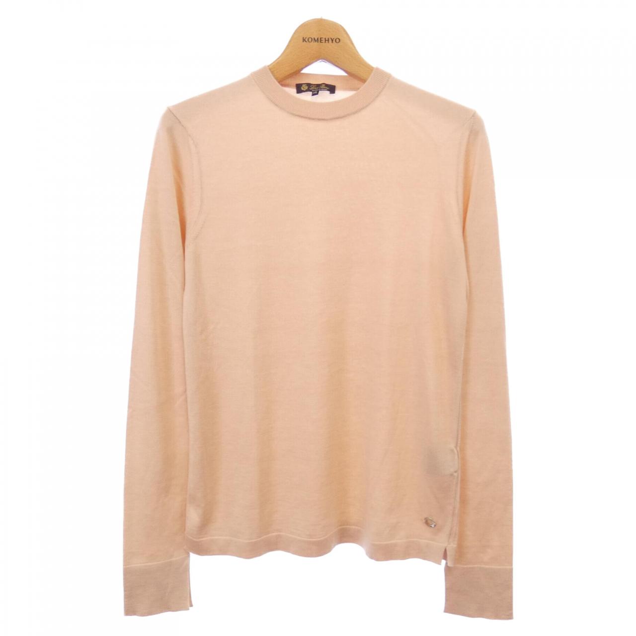Loro Piana ピンクストライプ 半袖ニット サイズ46 ピンクL○数量限定○在庫限り【送料無料】Loro Piana