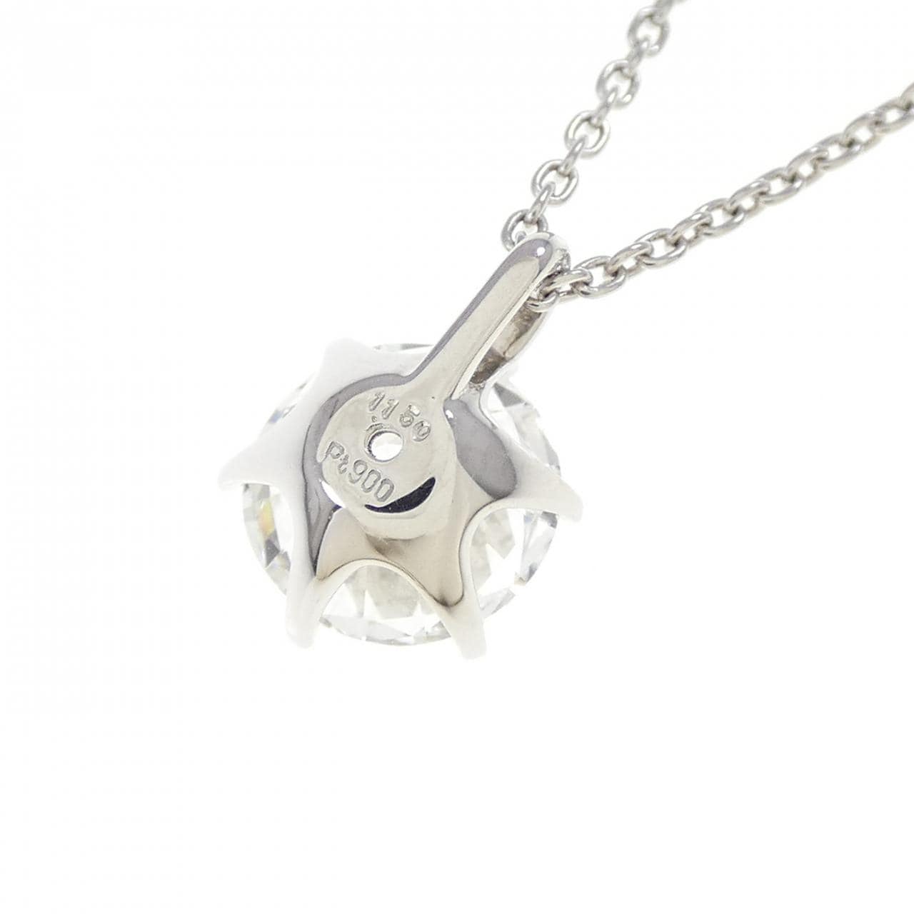 【再加工款】PT900/PT850单钻鑽石項鍊 1.150克拉 F色 VS1淨度 良好