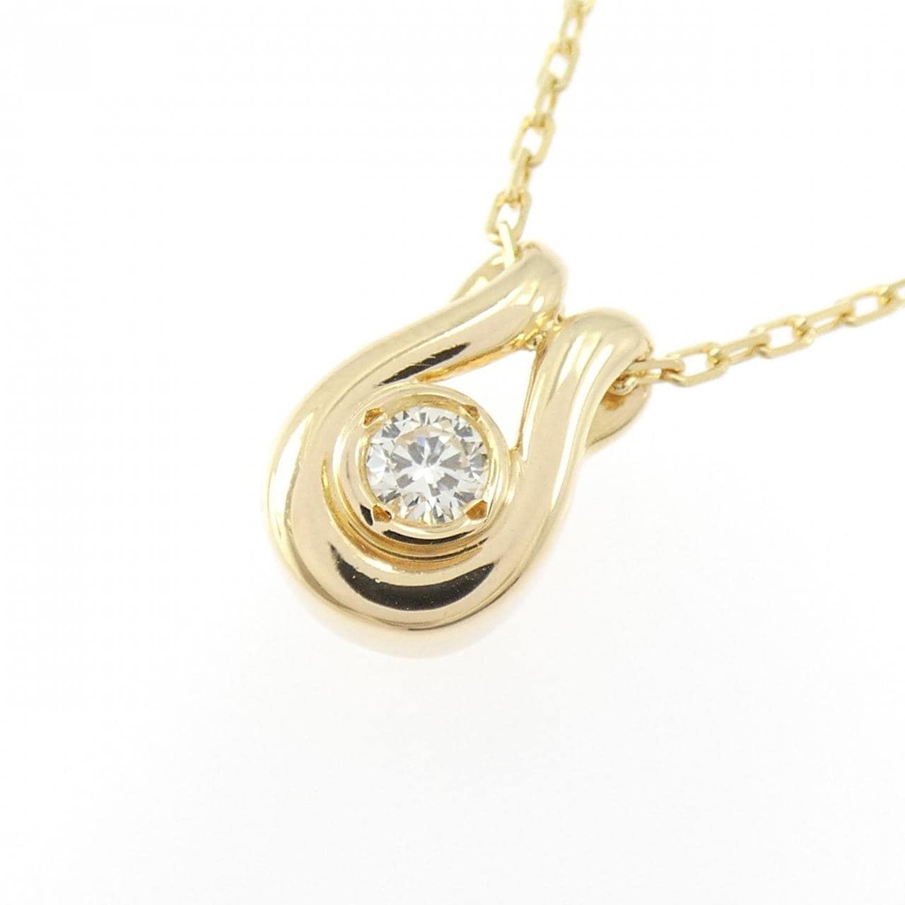 K18YG ダイヤモンド ネックレス 0.07CT