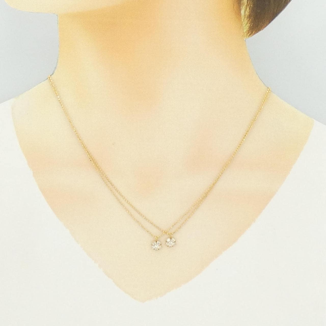 K18YG ダイヤモンド ネックレス 0.40CT