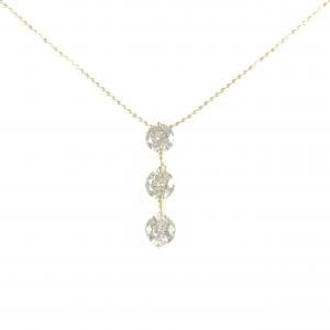 K18YG スリーストーン ダイヤモンド ネックレス 1.50CT