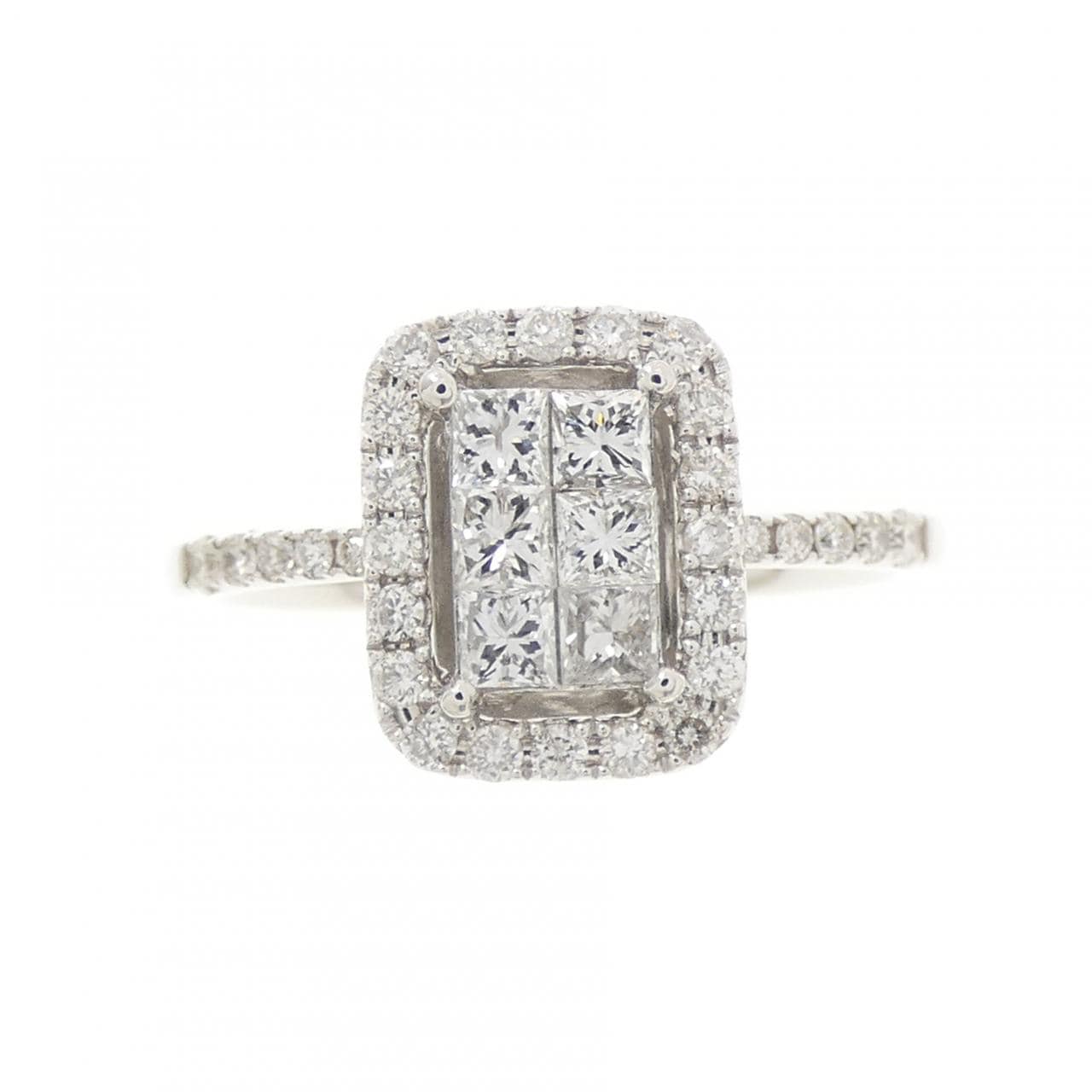 K18WG ダイヤモンド リング 0.72CT