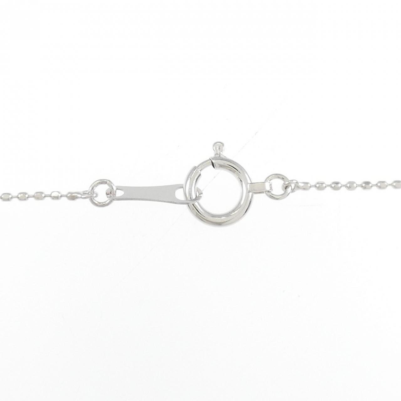 K18WG クロス ダイヤモンド ネックレス 0.06CT