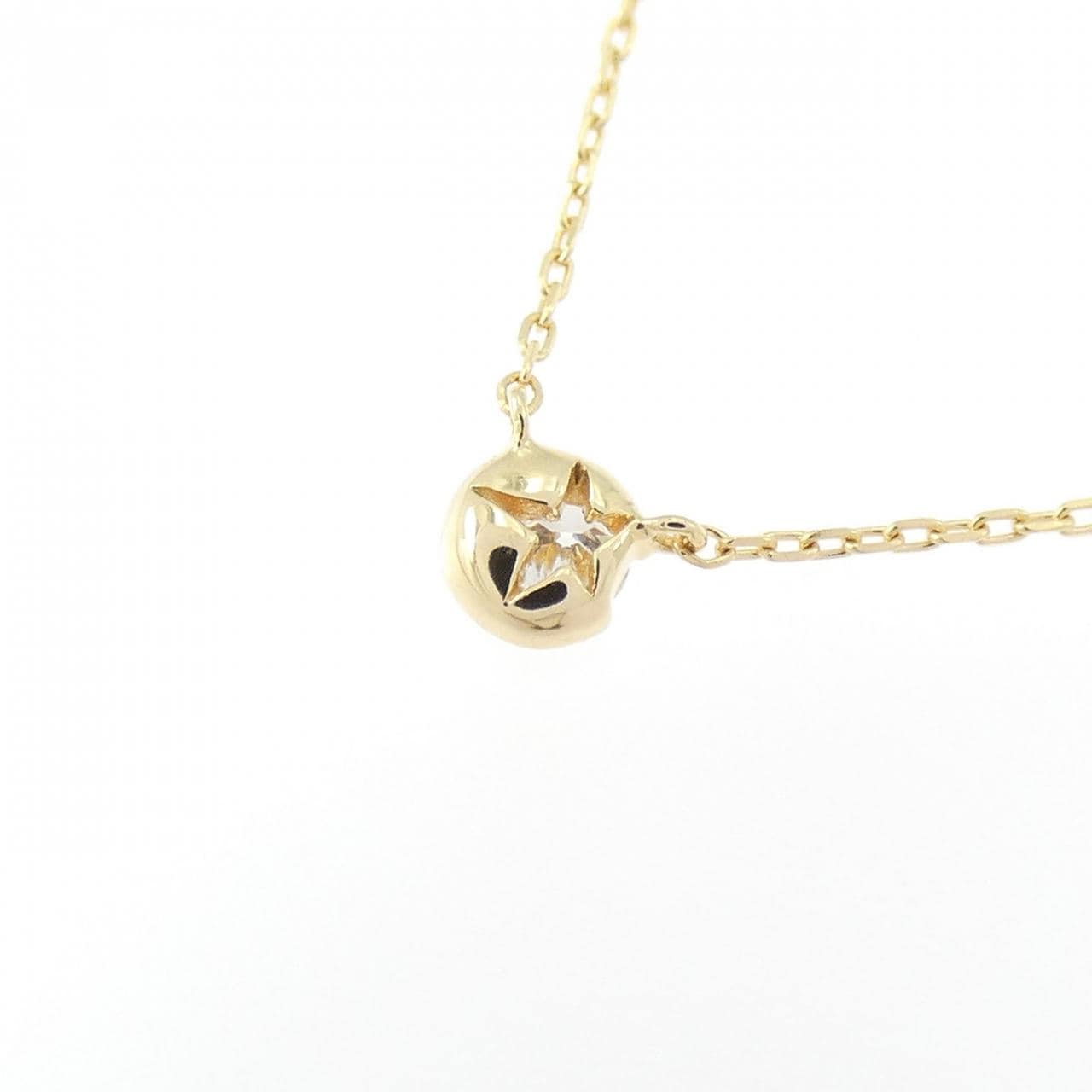 スタージュエリー ムーンセッティング ネックレス 0.04CT