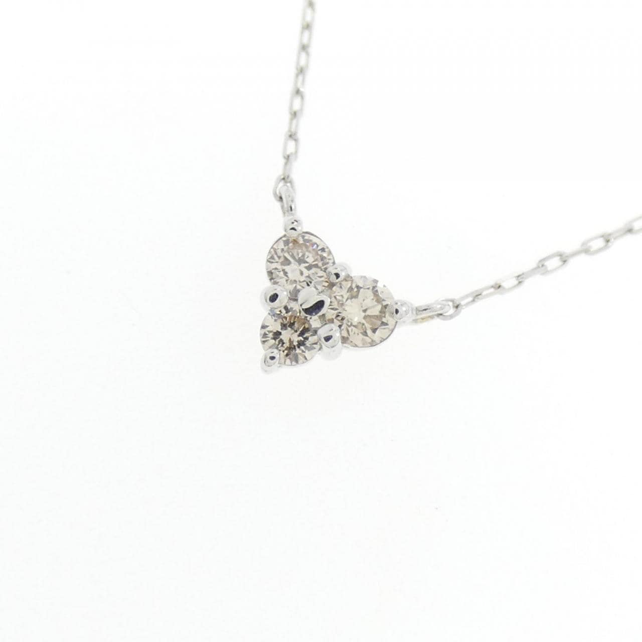 [BRAND NEW] K10WG Diamond necklace 0.10CT