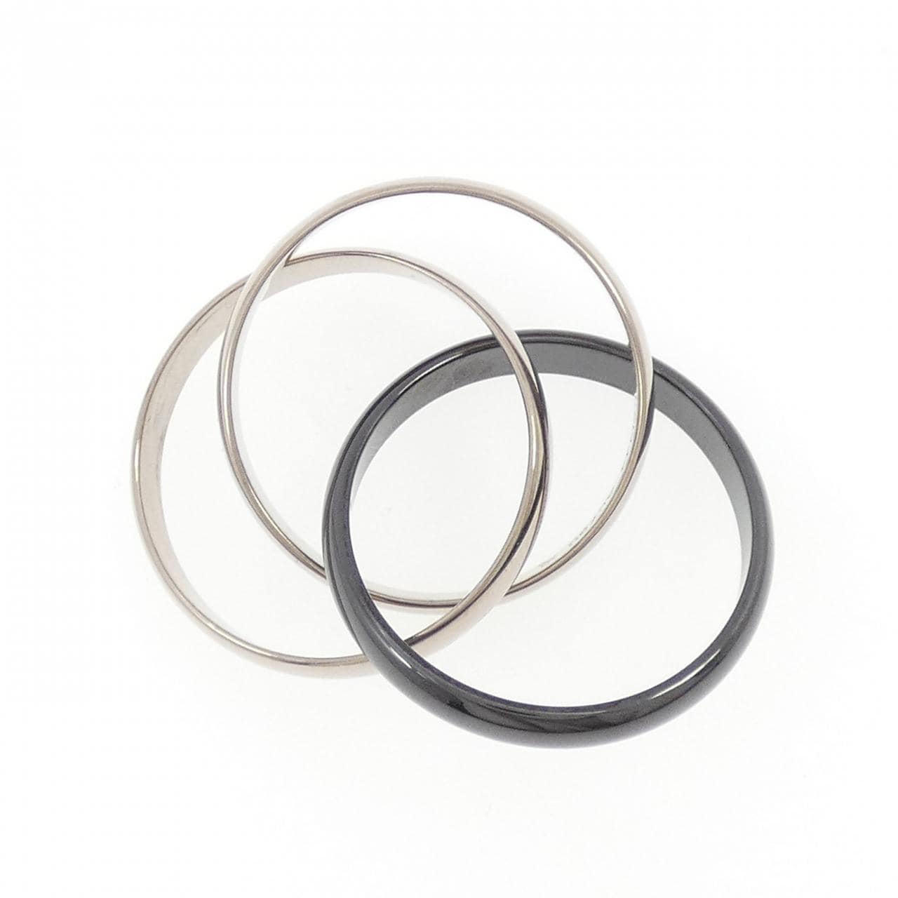 カルティエ トリニティ ブラック&ホワイト リング