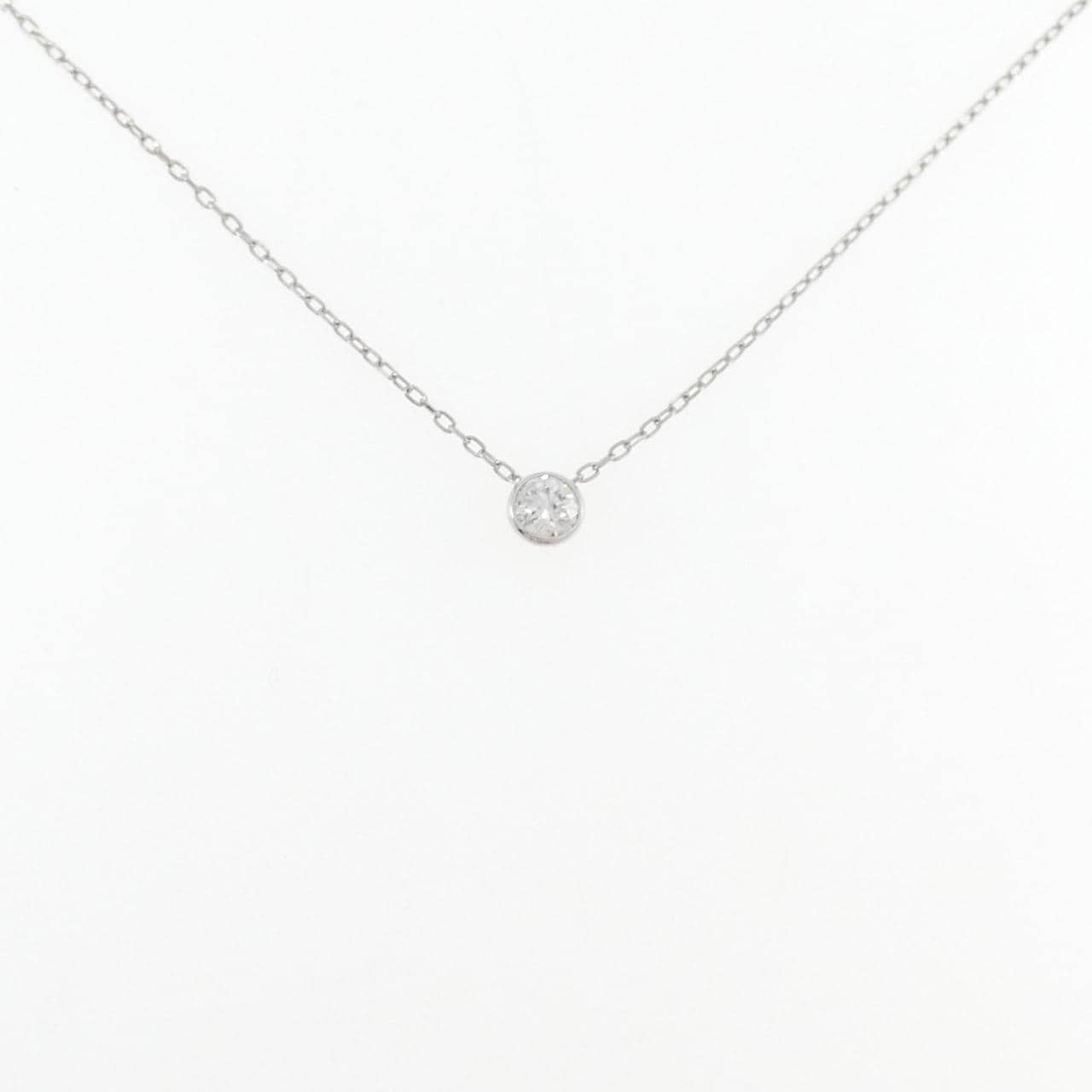 PT900/PT850 ソリティア ダイヤモンド ネックレス 0.30CT