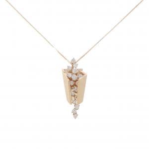 K18PG ダイヤモンド ネックレス 0.75CT