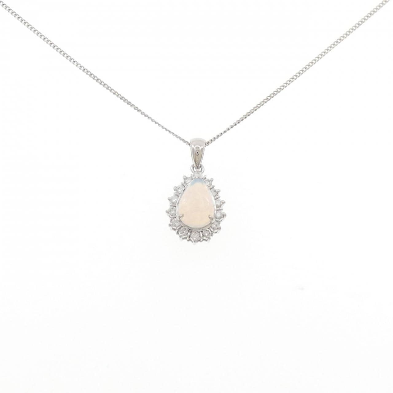 PT900/PT850 オパール ネックレス 0.66CT