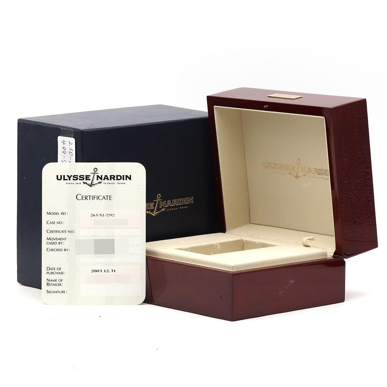 【ノーメンテナンス還元価格】ユリス･ナルダン マリーンダイバークロノメーター1846 263-51-7/92 SS 自動巻