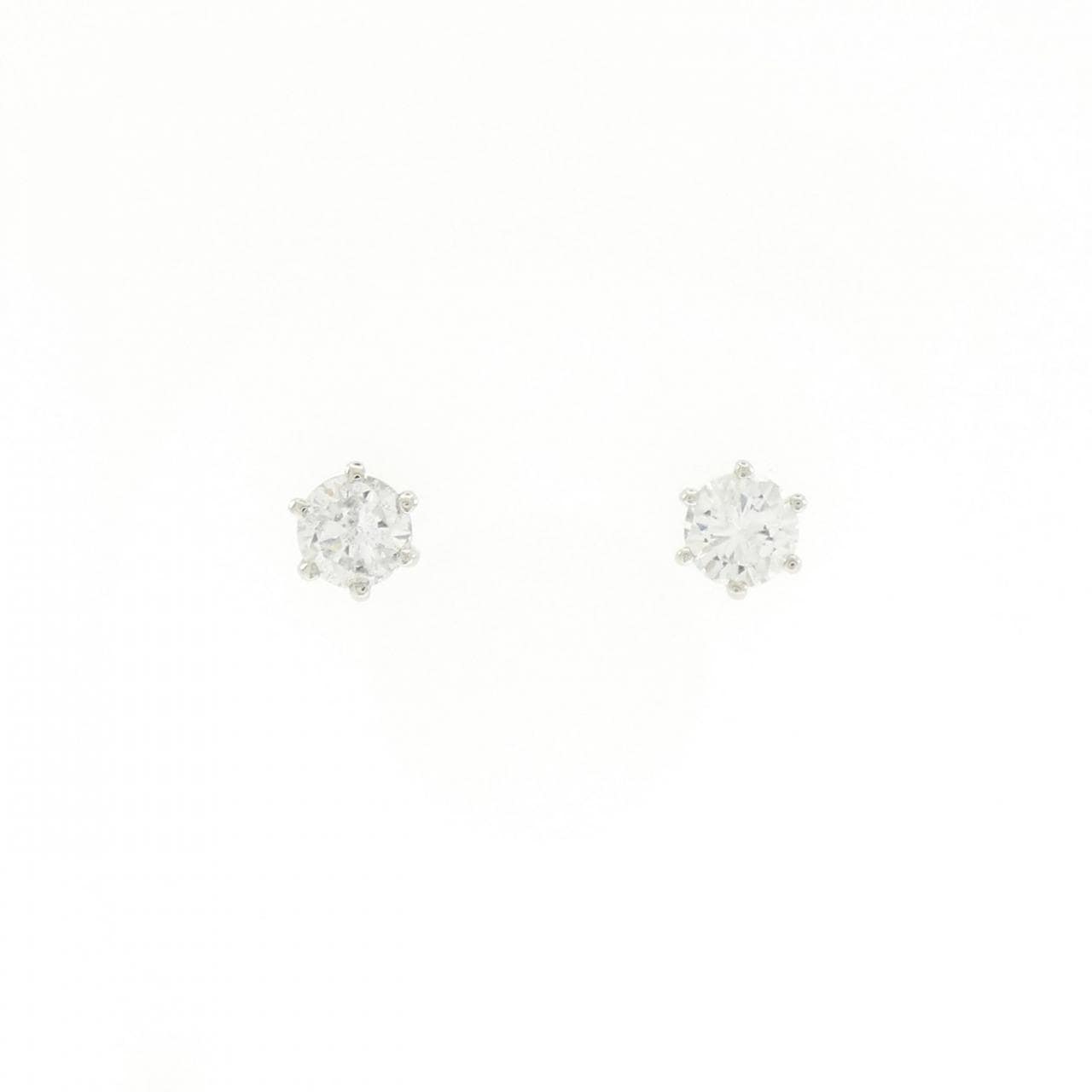 PT850/PT900 ソリティア ダイヤモンド ピアス 0.72CT