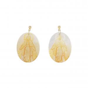 [BRAND NEW] K18YG mother of pearl earrings