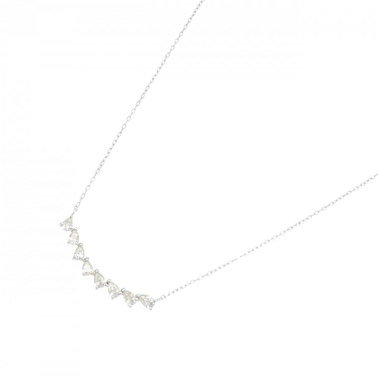【新品】K18WG ダイヤモンド ネックレス 0.50CT