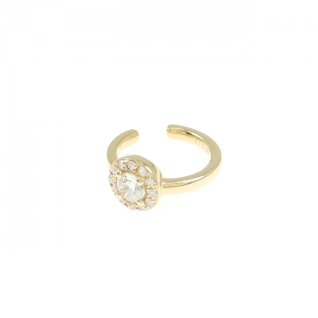 【新品】K18YG ダイヤモンド イヤーカフ 0.13CT 片耳