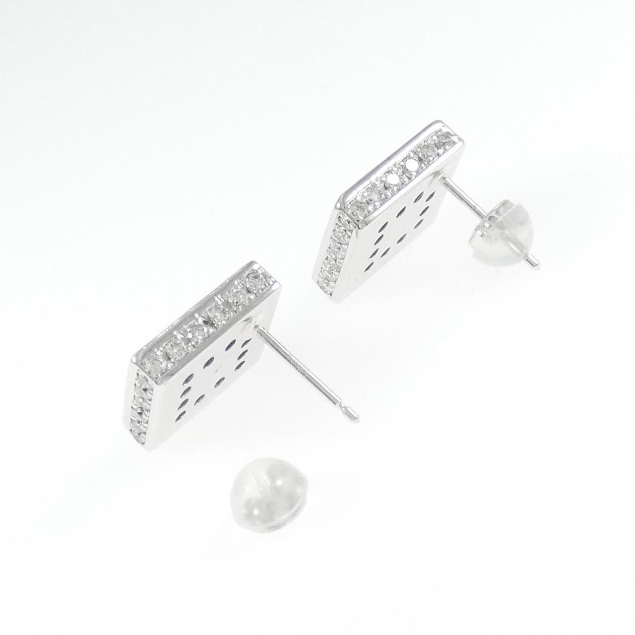 K18WG ダイヤモンド ピアス 2.30CT