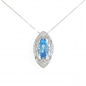 K18WG ブルートパーズ ネックレス 4.30CT